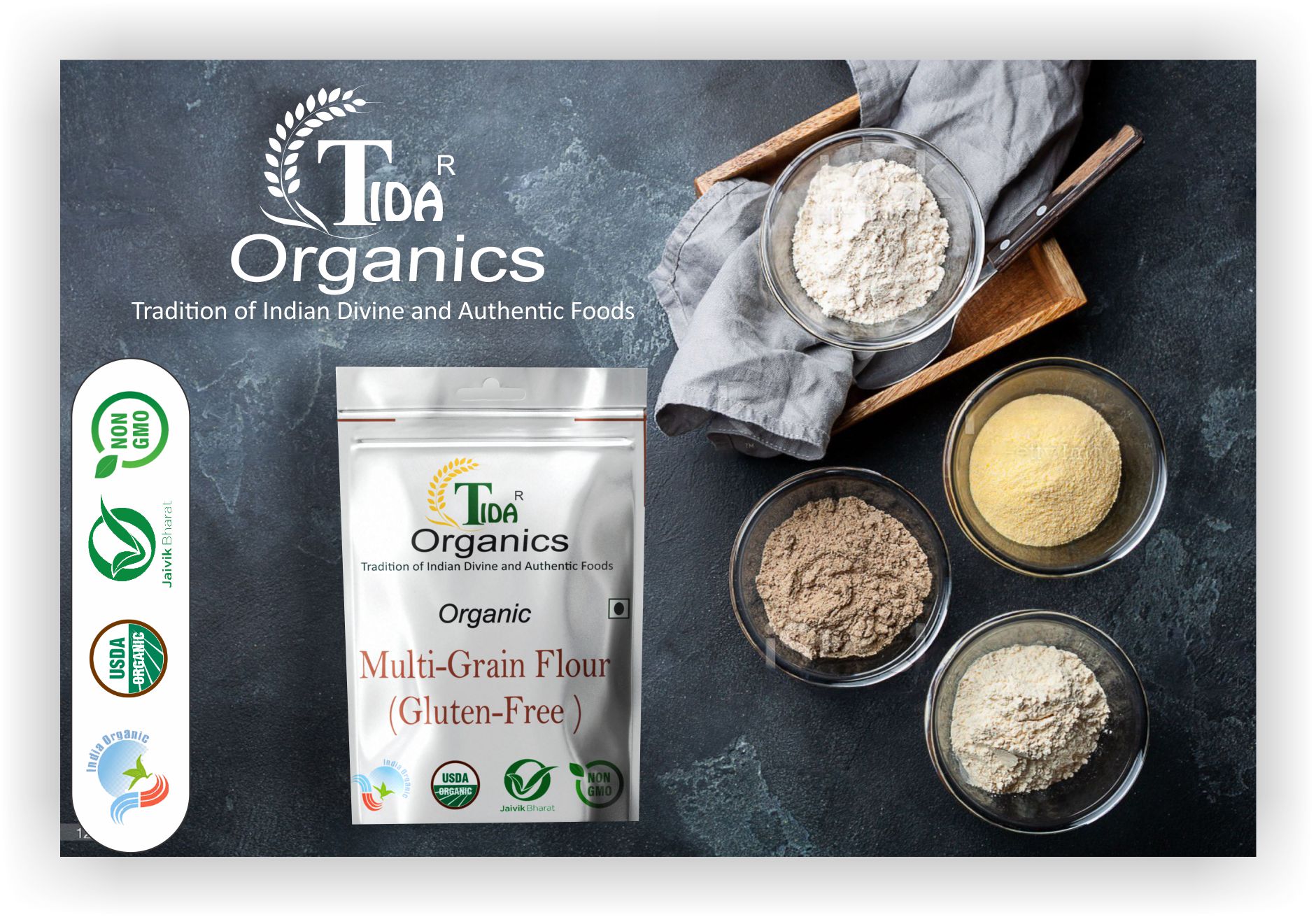 Organic Multigrain Gluten Free Flour 1Kg - Image 3