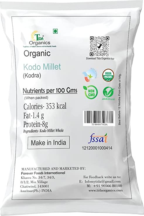 Organic Kodo Millet/ Kodra / Kodo 500Gm - Image 2